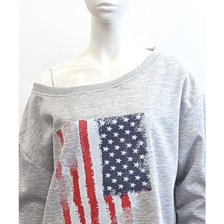 星条旗プリントトレーナー ロゴプリント ロゴ | Riff | 詳細画像29 