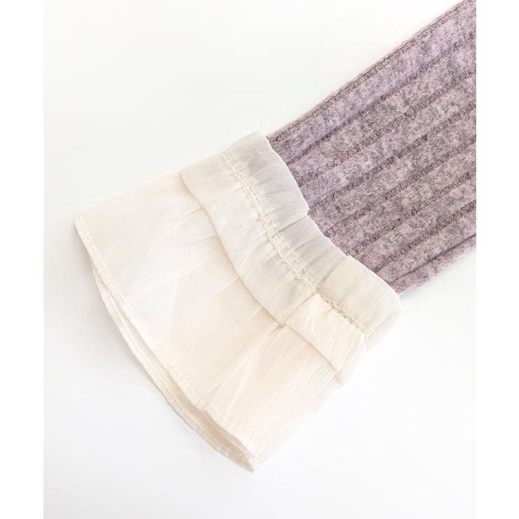 シフォンブラウスレイヤード風ニット カーディガン フリル | Riff | 詳細画像34 