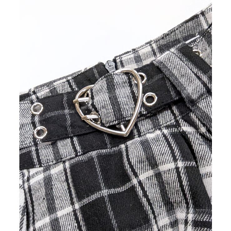 チェック柄ミニスカート インナーパンツ付き アシンメトリー | Riff | 詳細画像28 