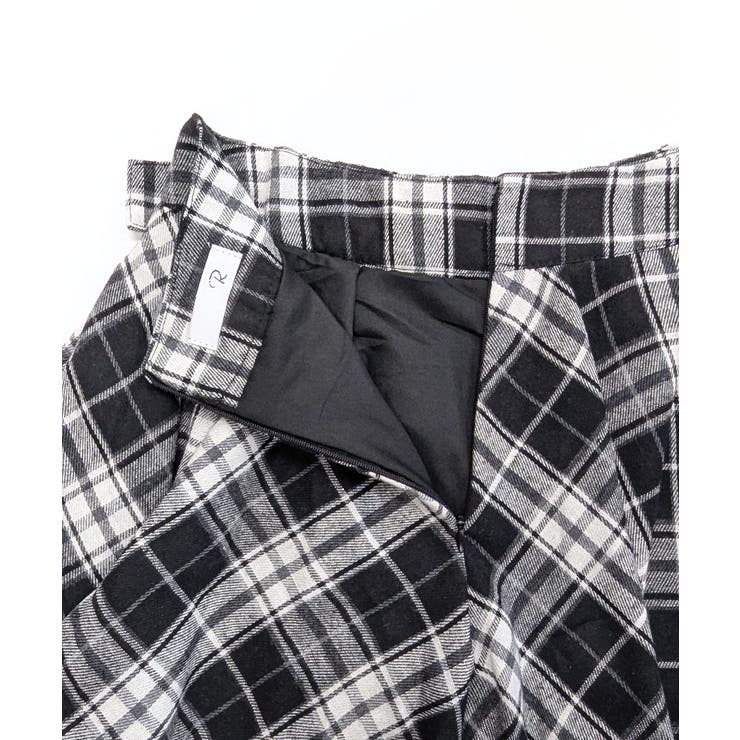 チェック柄ミニスカート インナーパンツ付き アシンメトリー | Riff | 詳細画像29 