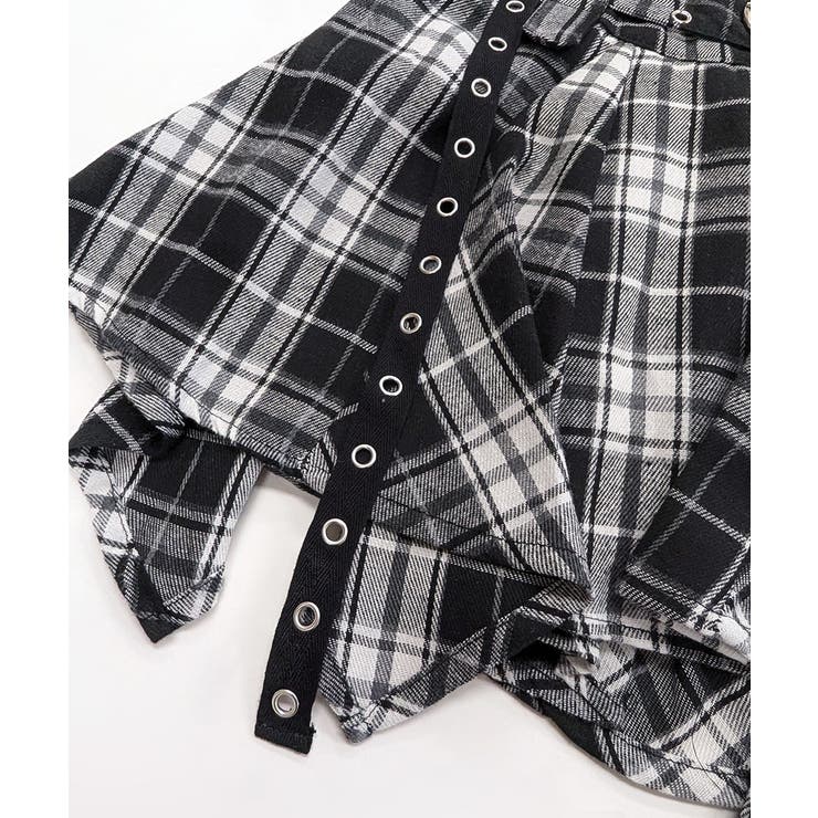 チェック柄ミニスカート インナーパンツ付き アシンメトリー | Riff | 詳細画像30 