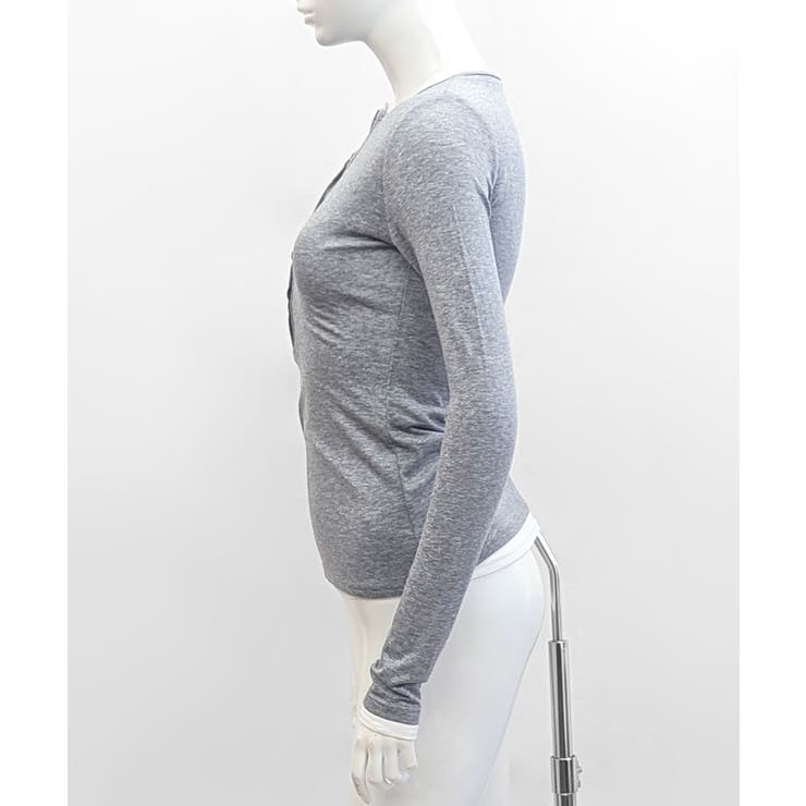 ヘンリーネックレイヤード風トップス フェイクレイヤード ドッキング | Riff | 詳細画像27 