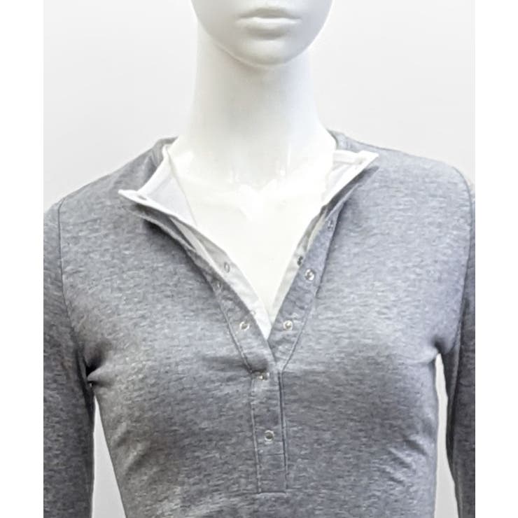 ヘンリーネックレイヤード風トップス フェイクレイヤード ドッキング | Riff | 詳細画像30 