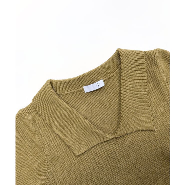 [2点セット] チョーカーリボン付きショート丈リブニット クロップド丈 | Riff | 詳細画像33 