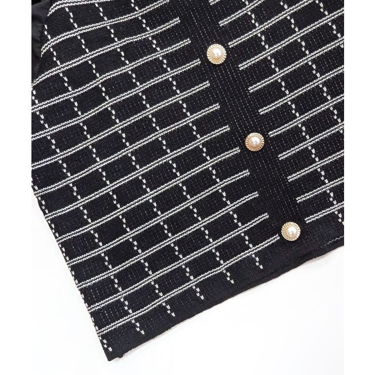 チェック柄クロップドトップス パフスリーブ キャンディスリーブ | Riff | 詳細画像46 