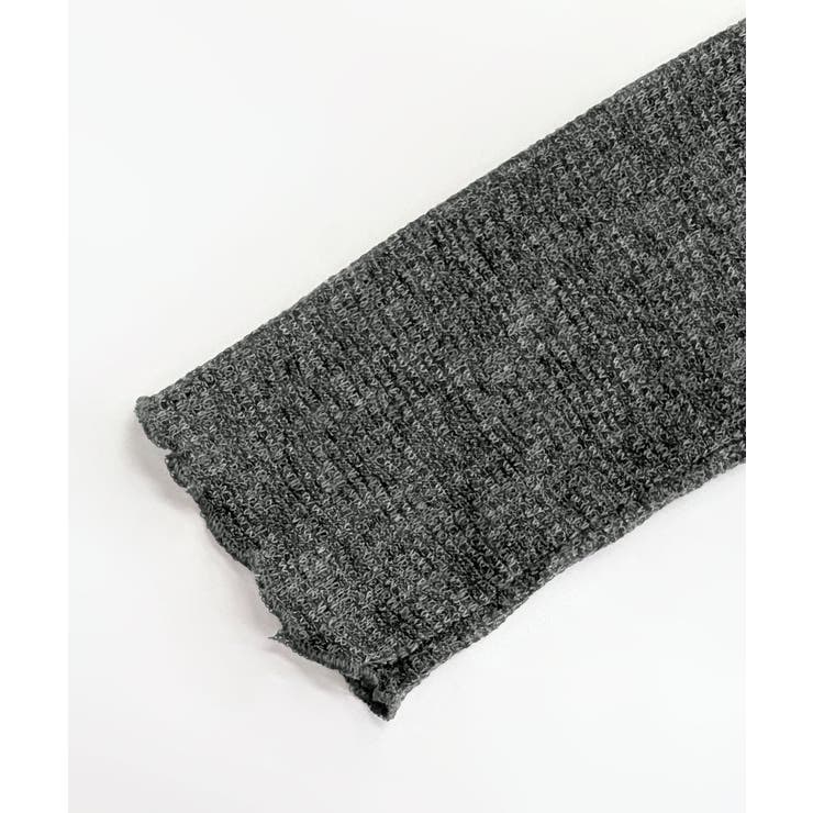 レイヤード風裾アシメフリルトップス シアーニット 重ね着風 | Riff | 詳細画像37 