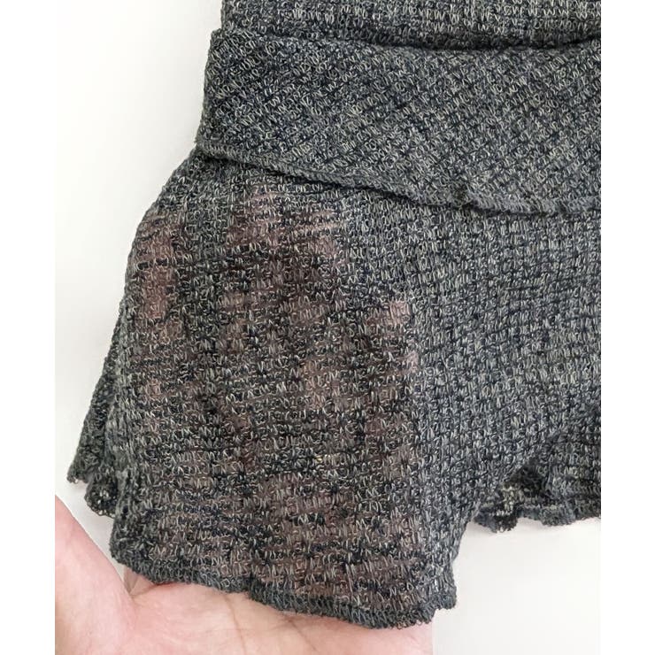 レイヤード風裾アシメフリルトップス シアーニット 重ね着風 | Riff | 詳細画像40 