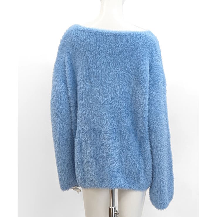 Vネックシャギーニット セーター プルオーバー | Riff | 詳細画像56 