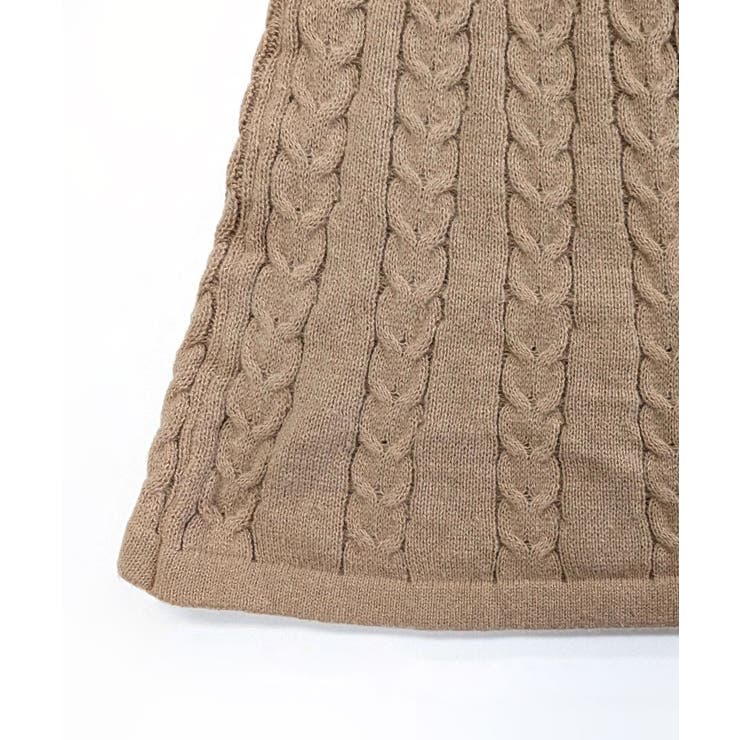 ケーブルニットミニワンピース セーター Vネック | Riff | 詳細画像43 