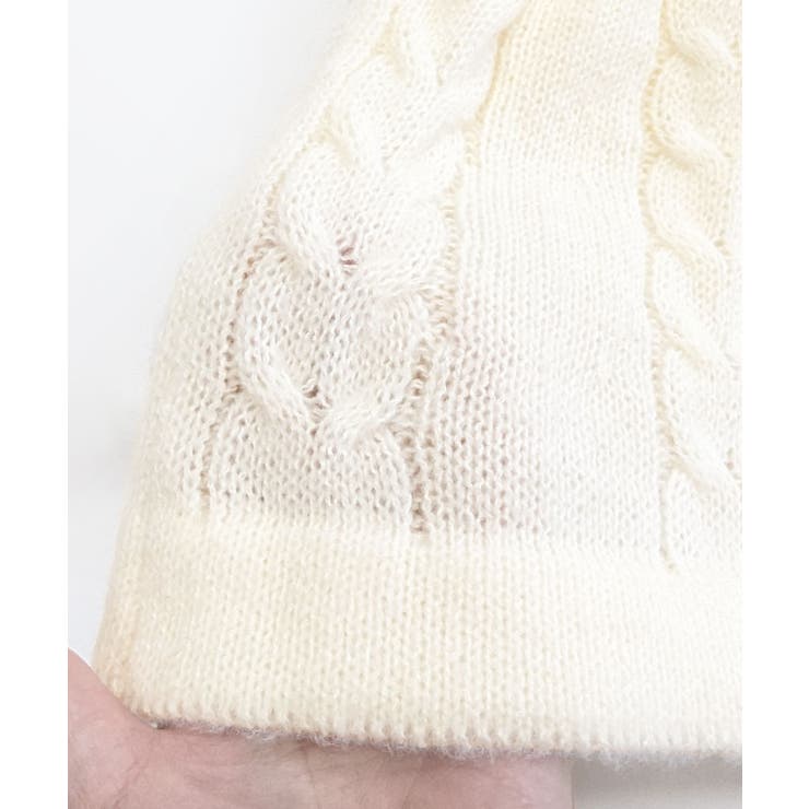 ケーブルニットミニワンピース セーター Vネック | Riff | 詳細画像46 