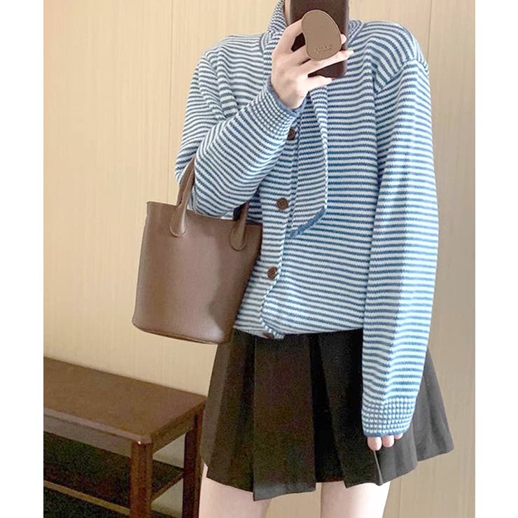 ボーダーカーディガン&ニットタイ チョーカー スカーフ | Riff | 詳細画像14 