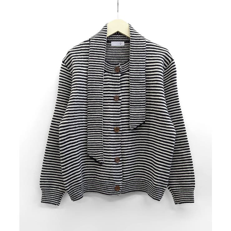 ボーダーカーディガン&ニットタイ チョーカー スカーフ | Riff | 詳細画像17 