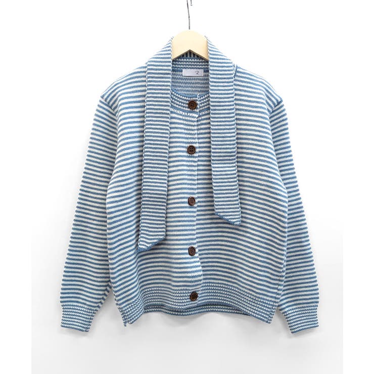 ボーダーカーディガン&ニットタイ チョーカー スカーフ | Riff | 詳細画像19 