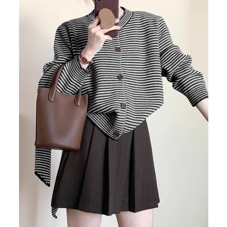 ボーダーカーディガン&ニットタイ チョーカー スカーフ | Riff | 詳細画像5 