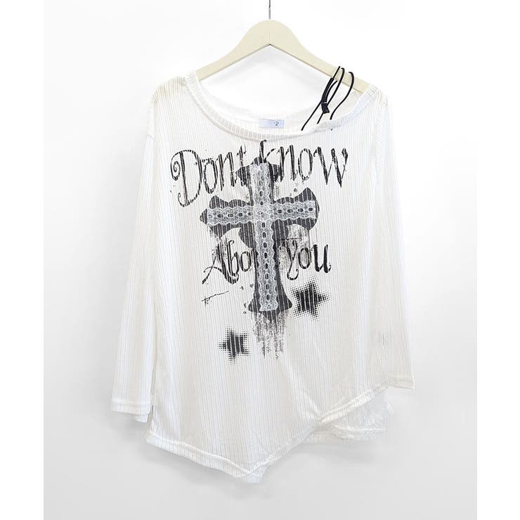 ワンショルシアークロストップス ロゴプリント ロンT | Riff | 詳細画像11 