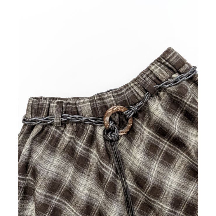 アシンメトリーチェック柄ロングスカート アシンメトリースカート フレアスカート | Riff | 詳細画像35 