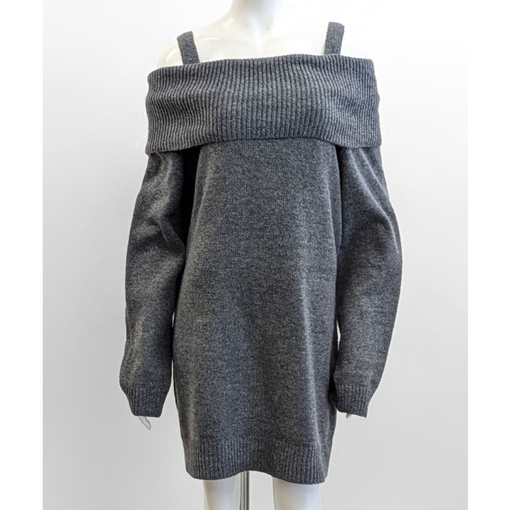 オフショルニットミニワンピース オフショルダー セーター | Riff | 詳細画像28 
