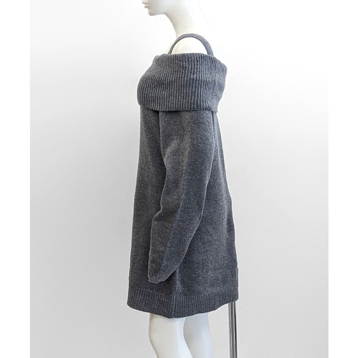 オフショルニットミニワンピース オフショルダー セーター | Riff | 詳細画像31 