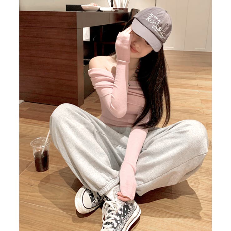 オフショルニット オフショルダー Tシャツ | Riff | 詳細画像17 