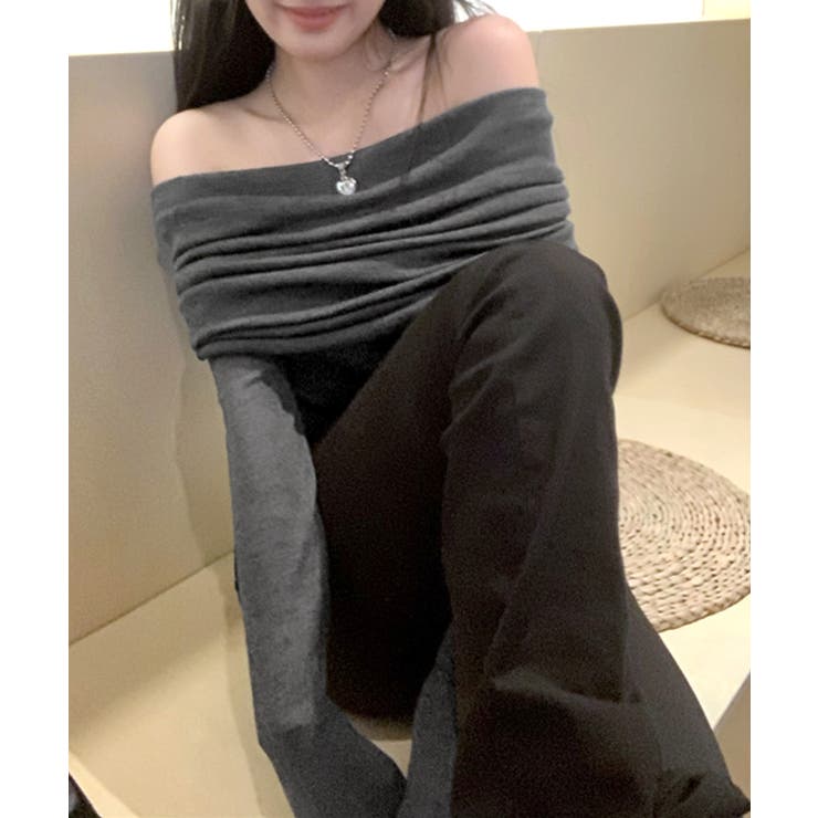 オフショルニット オフショルダー Tシャツ | Riff | 詳細画像29 