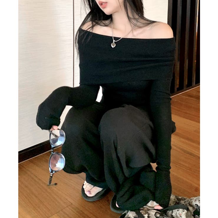 オフショルニット オフショルダー Tシャツ | Riff | 詳細画像7 