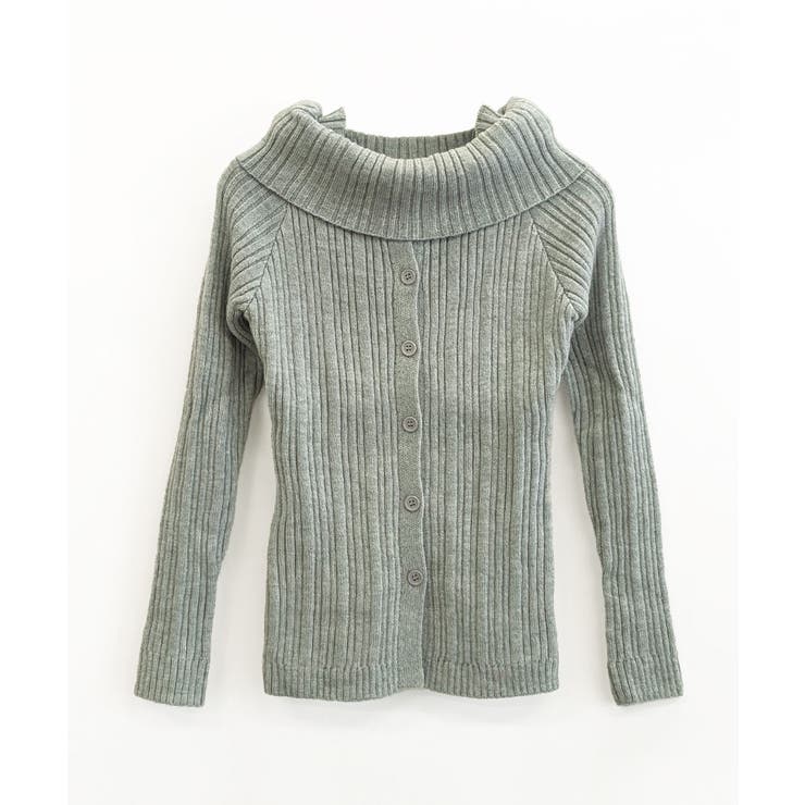 オフショルリブニット 前ボタン オフショルダー | Riff | 詳細画像25