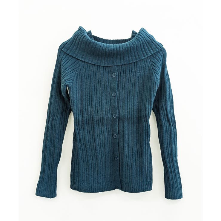 オフショルリブニット 前ボタン オフショルダー | Riff | 詳細画像26