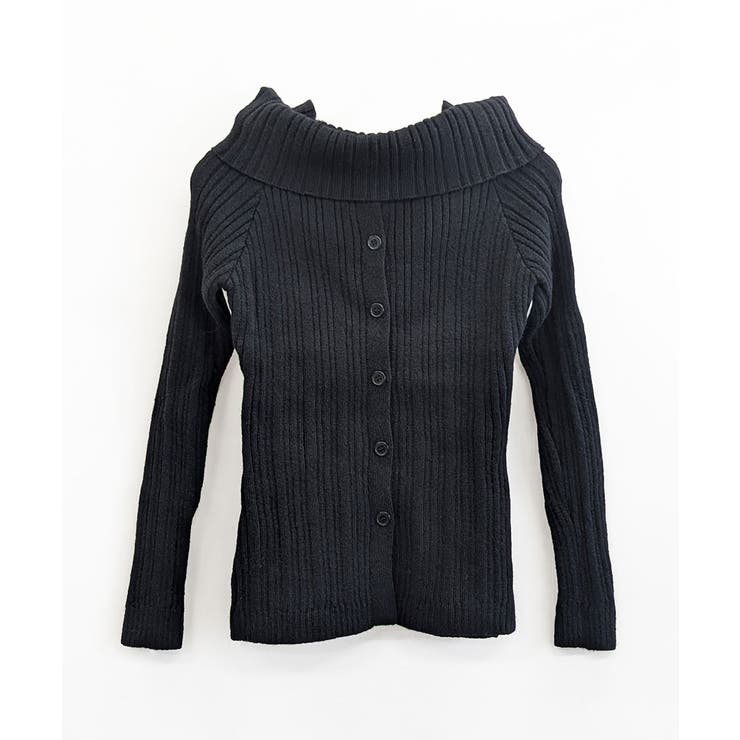 オフショルリブニット 前ボタン オフショルダー | Riff | 詳細画像28