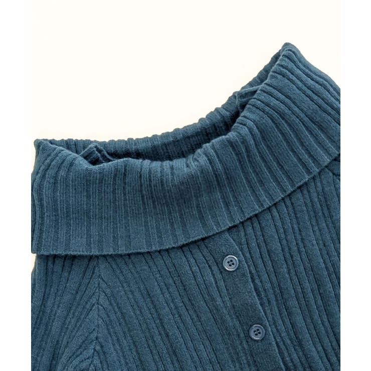 オフショルリブニット 前ボタン オフショルダー | Riff | 詳細画像33