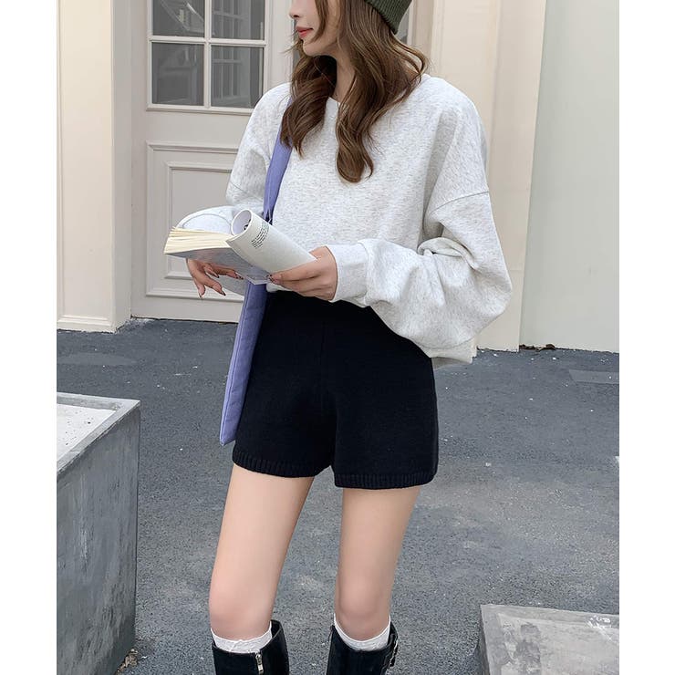 ニットショートパンツ 短パン ショート丈[品番：NETW0002483]｜Riff