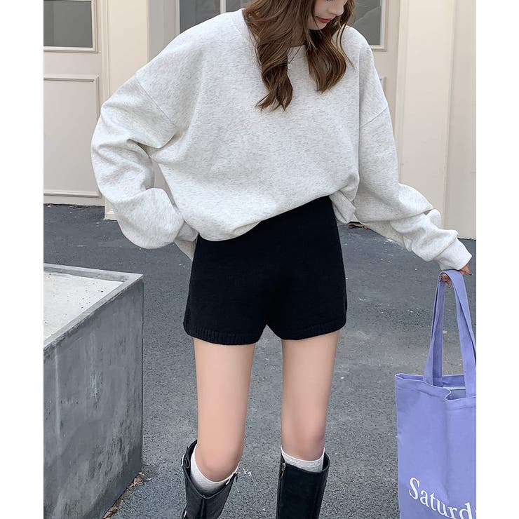 ニットショートパンツ 短パン ショート丈[品番：NETW0002483]｜Riff