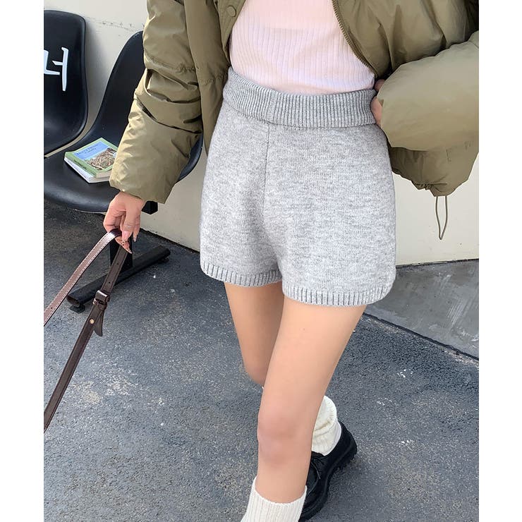 ニットショートパンツ 短パン ショート丈[品番：NETW0002483]｜Riff