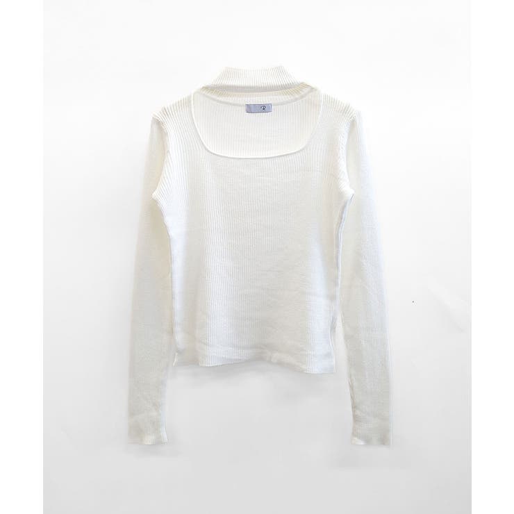 ハイネックデコルテ開きリブニット リブ編み セーター | Riff | 詳細画像27 