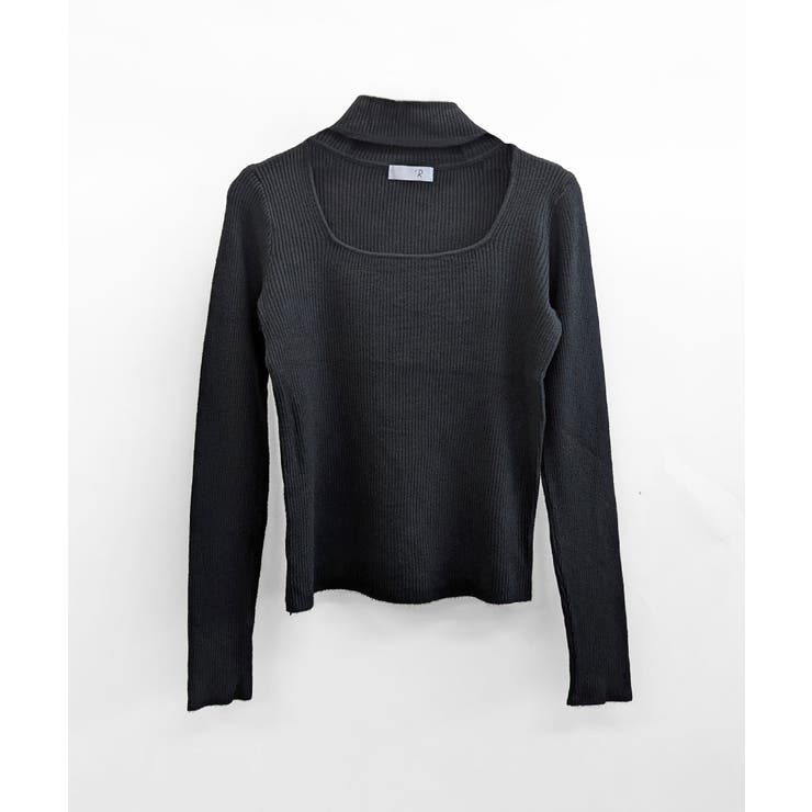 ハイネックデコルテ開きリブニット リブ編み セーター | Riff | 詳細画像28 