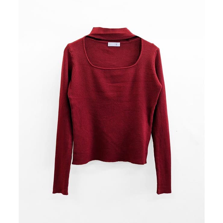 ハイネックデコルテ開きリブニット リブ編み セーター | Riff | 詳細画像29 