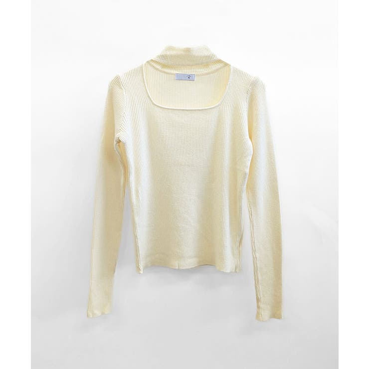 ハイネックデコルテ開きリブニット リブ編み セーター | Riff | 詳細画像30 