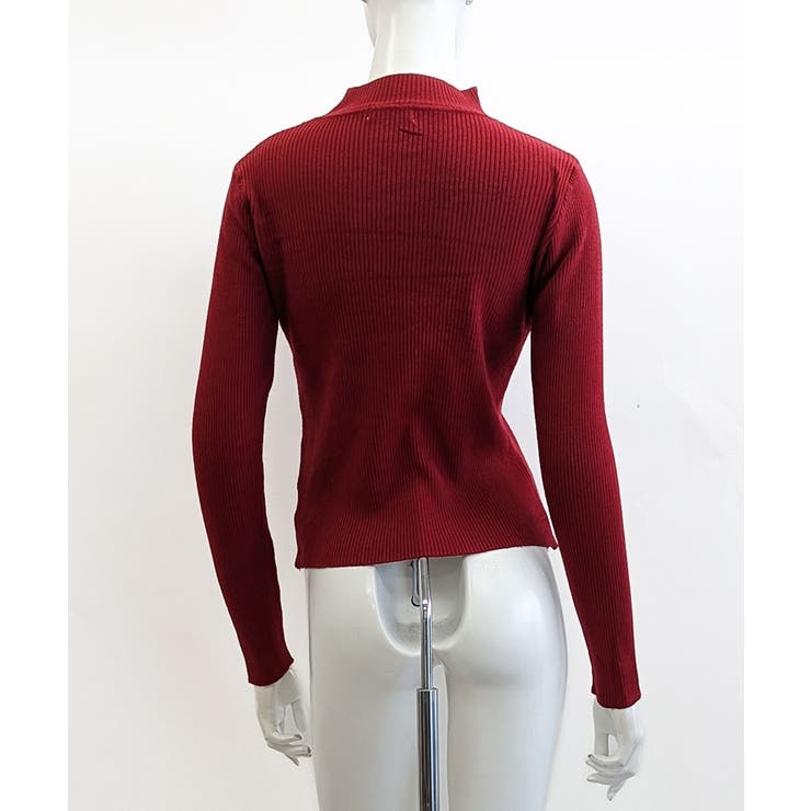 ハイネックデコルテ開きリブニット リブ編み セーター | Riff | 詳細画像35 