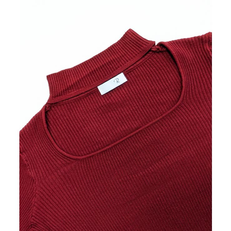 ハイネックデコルテ開きリブニット リブ編み セーター | Riff | 詳細画像36 