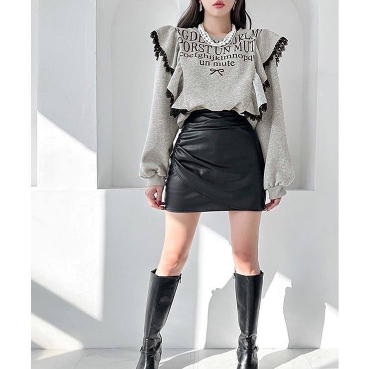 レタリングフリルスウェット トレーナー ロゴプリント | Riff | 詳細画像10 