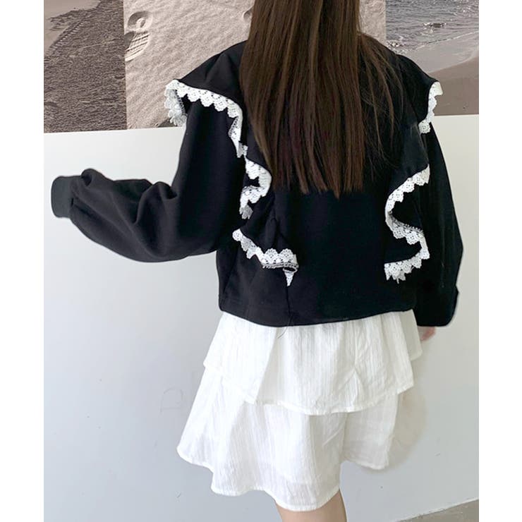 レタリングフリルスウェット トレーナー ロゴプリント | Riff | 詳細画像15 