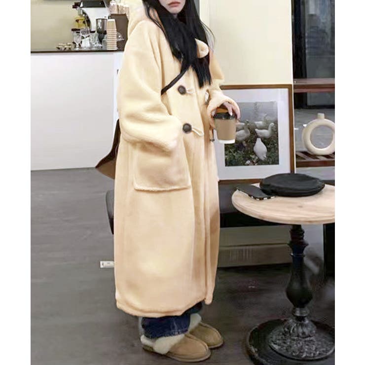 ボアロングダッフルコート ロングジャケット ロングコート | Riff | 詳細画像4 