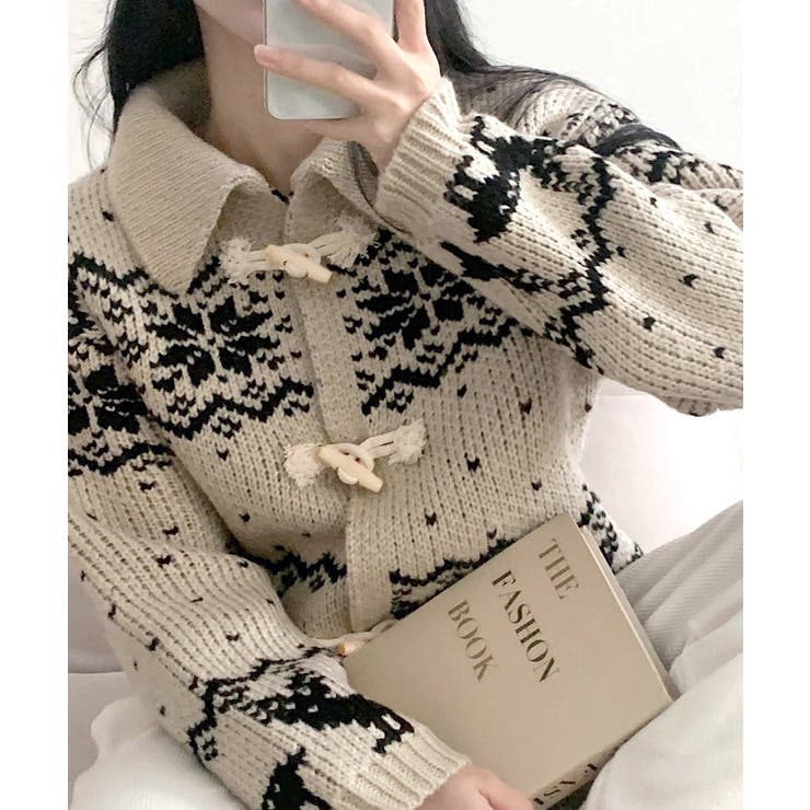 ノルディック柄ダッフルカーディガン ニットカーディガン セーター | Riff | 詳細画像11 