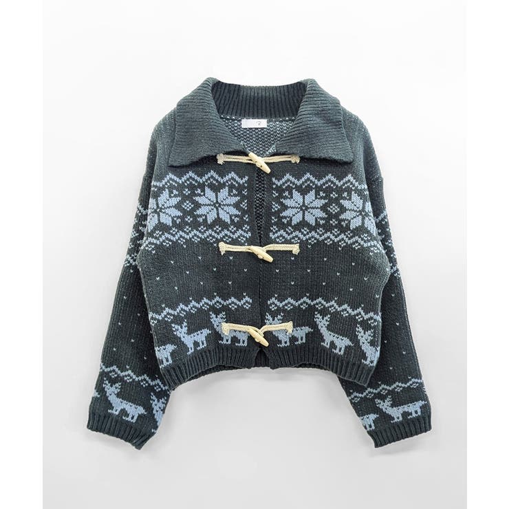 ノルディック柄ダッフルカーディガン ニットカーディガン セーター | Riff | 詳細画像33 