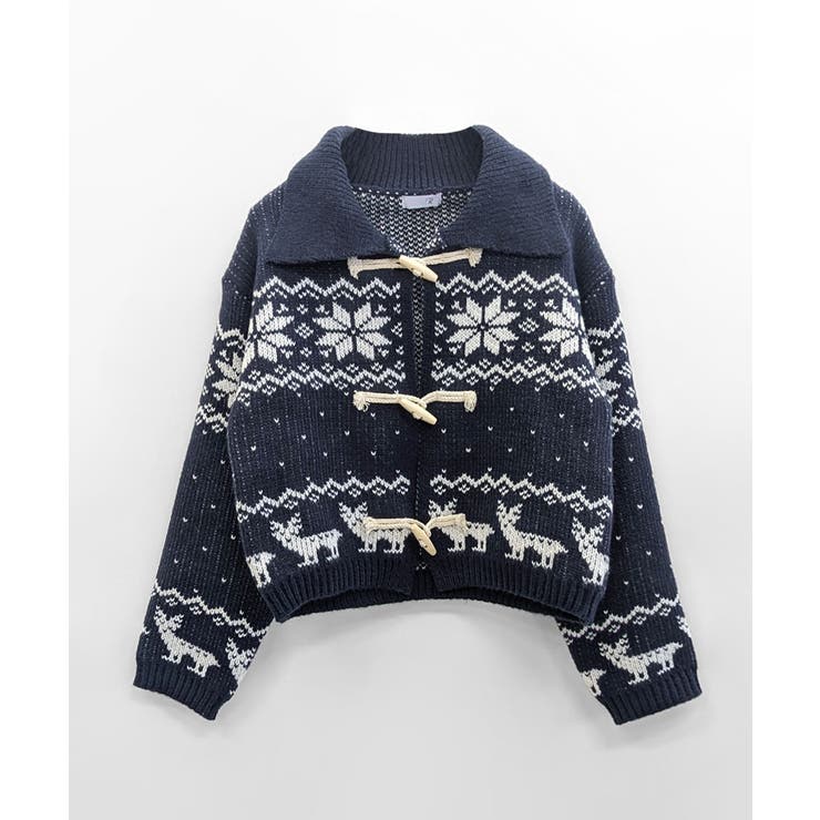 ノルディック柄ダッフルカーディガン ニットカーディガン セーター | Riff | 詳細画像34 