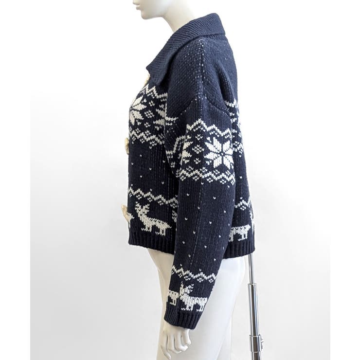 ノルディック柄ダッフルカーディガン ニットカーディガン セーター | Riff | 詳細画像36 