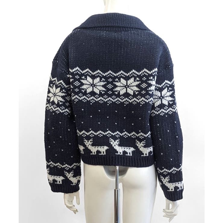 ノルディック柄ダッフルカーディガン ニットカーディガン セーター | Riff | 詳細画像37 