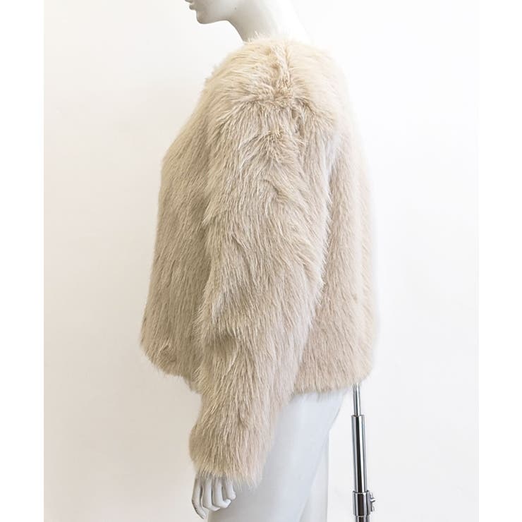 ファーショートコート フェイクファー もこもこ | Riff | 詳細画像90 