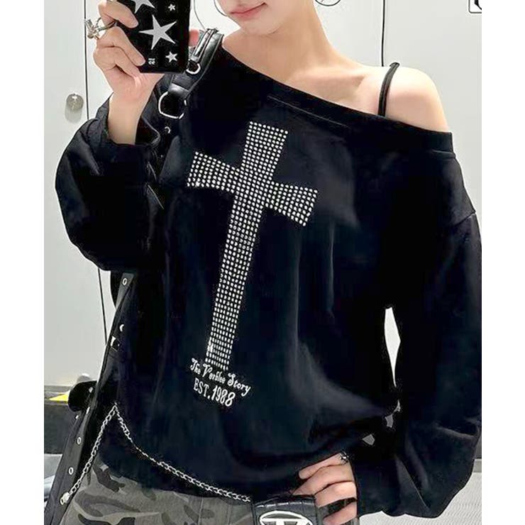 クロスデザイントップス ロゴプリント ロゴ | Riff | 詳細画像5 