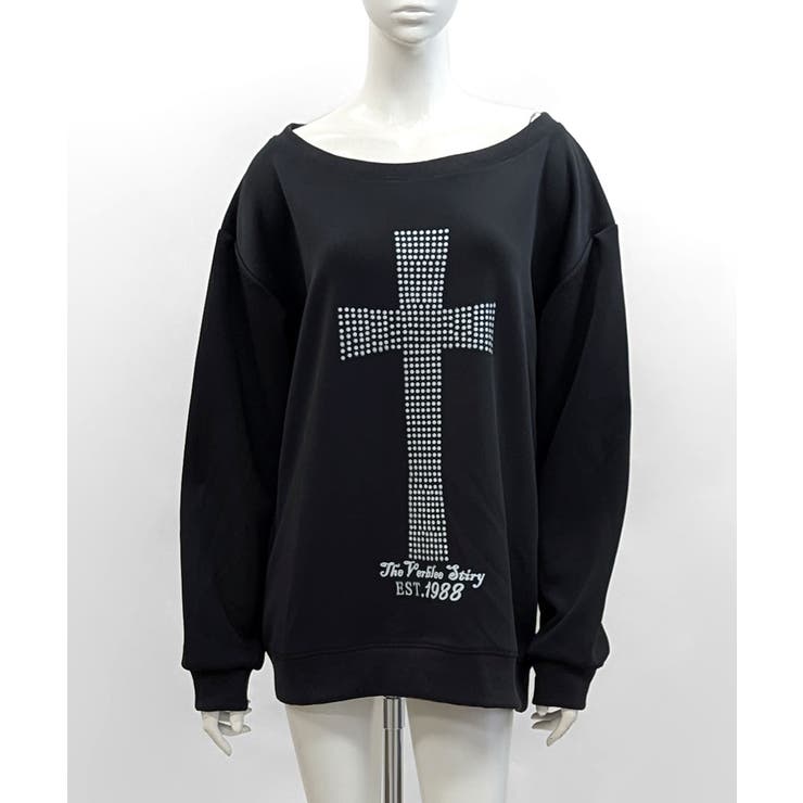 クロスデザイントップス ロゴプリント ロゴ | Riff | 詳細画像9 