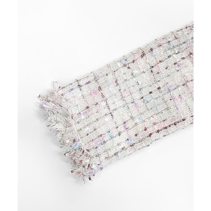 ツイードノーカラージャケット ツイードジャケット フリンジ | Riff | 詳細画像56 